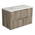 Tuscana Wall Hung Wave Groove Finger Pull Cabinet 900 x 460 x 540mm with Palis White Flat Soild Surface Stone Top [301062]