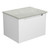 Perla Mark Ii Wall Hung V Groove Matte White Finger Pull Cabinet 600 x 460 x 400mm with Alpine Flat Stone Top [300862]