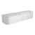 Petra Wall Hung Curving V Groove Matte White Finger Pull Cabinet 1800 x 460 x 350mm with Alpine Flat Stone Top [301200]