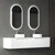 Petra Wall Hung Curving V Groove Matte White Finger Pull Cabinet 1800 x 460 x 350mm with Alpine Flat Stone Top [301200]