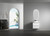 Verona Mark II Wall Hung V Groove Matte White Finger Pull Cabinet 600 x 460 x 540mm with Alpine Flat Stone Top [301021]