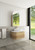 Carita Curve Finger Pull Cabinet 750 x 460 x 350mm with Pure Flat Stone Top [300853]