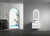 Verona Mark II Wall Hung V Groove Matte White Finger Pull Cabinet 750 x 460 x 540mm with Alpine Flat Stone Top [301174]
