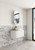 Savio Curve Finger Pull Cabinet 750 x 460 x 350mm with Pure Flat Stone Top [301211]