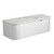 Petra Wall Hung Curving V Groove Matte White Finger Pull Cabinet1200 x 460 x 350mm with Snow Flat Stone Top [301258]