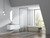 Perla Mark Ii Wall Hung V Groove Matte White Finger Pull Cabinet 1200 x 460 x 400mm with Alpine Flat Stone Top [300978]