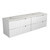 Verona Mark Ii Wall Hung V Groove Matte White Finger Pull Cabinet 1800 x 460 x 540mm Double Bowls with Palis White Flat Soild Surface Stone Top [300984]