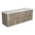 Tuscana Wall Hung Wave Groove Finger Pull Cabinet 1500 x 460 x 540mm Double Bowl with Palis White Flat Soild Surface Stone Top [300988]