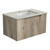 Calder Wall Hung Wave Groove Finger Pull Cabinet 750 x 460 x 400mm with Crystal Ceramic Top [301388]
