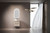 Tuscana Wall Hung Wave Groove Finger Pull Cabinet 600 x 460 x 540mm with Pure Flat Stone Top [300774]