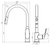 Winton Sink Mixer with Pullout and Veggie Spray Brushed Nickel LF [285017]