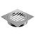 Square Floor Waste Grate 100mm Outlet Chrome [327290]