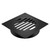 Square Floor Waste Grate 100mm Outlet Matte Black [327296]