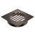 Square Floor Waste Grate 100mm Outlet Brushed Bronze [327297]