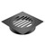 Square Floor Waste Grate 100mm Outlet Gunmetal [327298]