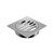 Square Floor Waste Grate 80mm Outlet Chrome [327299]