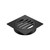Square Floor Waste Grate 80mm Outlet Matte Black [327300]