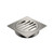 Square Floor Waste Grate 80mm Outlet Brushed Nickel [327301]