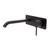Kaya Wall Bath or Basin Mixer Dress Kit Soft Square Plate Matte Black 200mm Outlet Lead Free [321785]