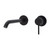 Kaya Wall Bath or Basin Dress Kit Round Plate Matte Black 200mm Outlet Lead Free [321782]