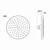Matcha ABS Shower Head 200mm Brushed Gold [319083]