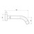 Anise Bath Spout 180mm Brushed Nickel Lead Free [323268]