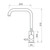 Anise Gooseneck Sink Mixer Gunmetal [323239]
