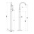 Matcha Floor Mounted Bath Filler Chrome [327082]