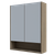 Sanremo Shaving Cabinet 600mm Double Door Platinum Collection White [290479]