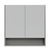 Sanremo Shaving Cabinet 750mm Double Door Platinum Collection White [290481]