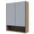 Sanremo Shaving Cabinet 600mm Double Door Gold Collection White [290477]