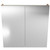 Tennessee Shaving Cabinet 750mm Double Door Gold Collection White [290496]