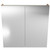 Tennessee Shaving Cabinet 750mm Double Door Gold Collection White [290496]
