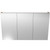 Tennessee Shaving Cabinet 1200mm Three Door Gold Collection White [290498]