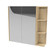 New York Shaving Cabinet 750mm Left Double Door Gold Collection White [298426]