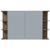 Boston Shaving Cabinet 1200mm Double Door Gold Collection White [200994]