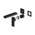 Celia Wall Basin or Bath Mixer Separate Back Plate Trim Kit (Only) Matte Black [322058]