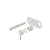 Dolce II Wall Basin or Bath Mixer Trim Kit (Only) Brushed Nickel [322042]
