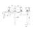 Mecca Lever Wall Basin or Bath Set 220mm Spout Gunmetal [324591]