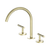 Mecca Lever Bath or Kitchen Set Arc Spout Brushed Gold [324559]