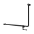 Mecca Care 32mm DDA Accessible Toilet 90° Bent Tube Grab Rail 600 x 1000mm with Toilet Roll Holder Matte Black [325398]