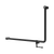 Mecca Care 32mm DDA Accessible Toilet 90° Bent Tube Grab Rail 600 x 1000mm with Toilet Roll Holder Matte Black [325398]