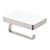 Tono Toilet Roll Holder with Glass Shelf Brushed Nickel [316796]