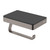 Tono Toilet Roll Holder with Glass Shelf, Gun Metal [316794]