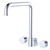 Kaya Squareline Wall Set Round Taps Chrome [318316]