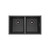 Kuro Granite 34L/34L Double Bowl Kitchen Sink Matte Black [318334]
