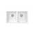 Kuro Granite 34L/34L Double Bowl Kitchen Sink Matte White [318337]