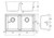 Kuro Granite 34L/34L Double Bowl Kitchen Sink Matte White [318337]