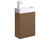 Edge 450 Ensuite Wall-Hung Vanity No Overflow Walnut 1 Tap Hole [318346]