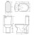 Petra Close-Coupled Toilet Suite Right Skew Trap Gloss White with Slim Seat [320469]